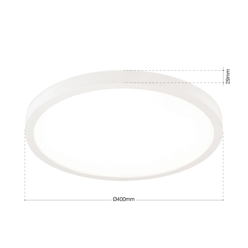 Ściemnialna oprawa sufitowa DISC LED/30W/230V 2700/3000/4000K śr. 40 cm biała