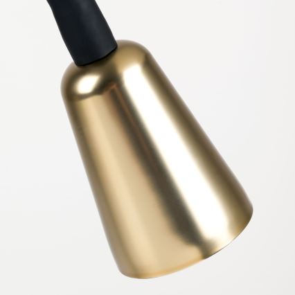 Ściemnialna elastyczna lampa biurkowa DOTTY 1xGU10/10W/230V czarna/mosiężna