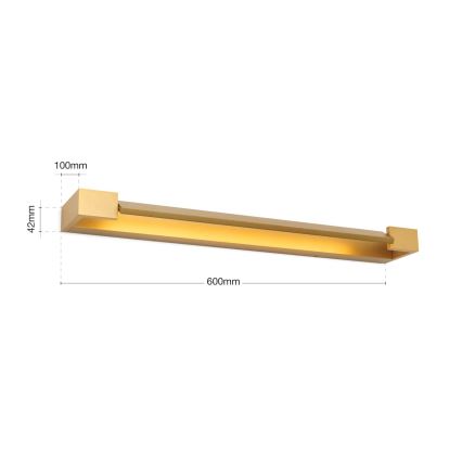 LED Łazienkowe oświetlenie lustra MARILYN LED/18W/230V 60 cm IP44 złoty