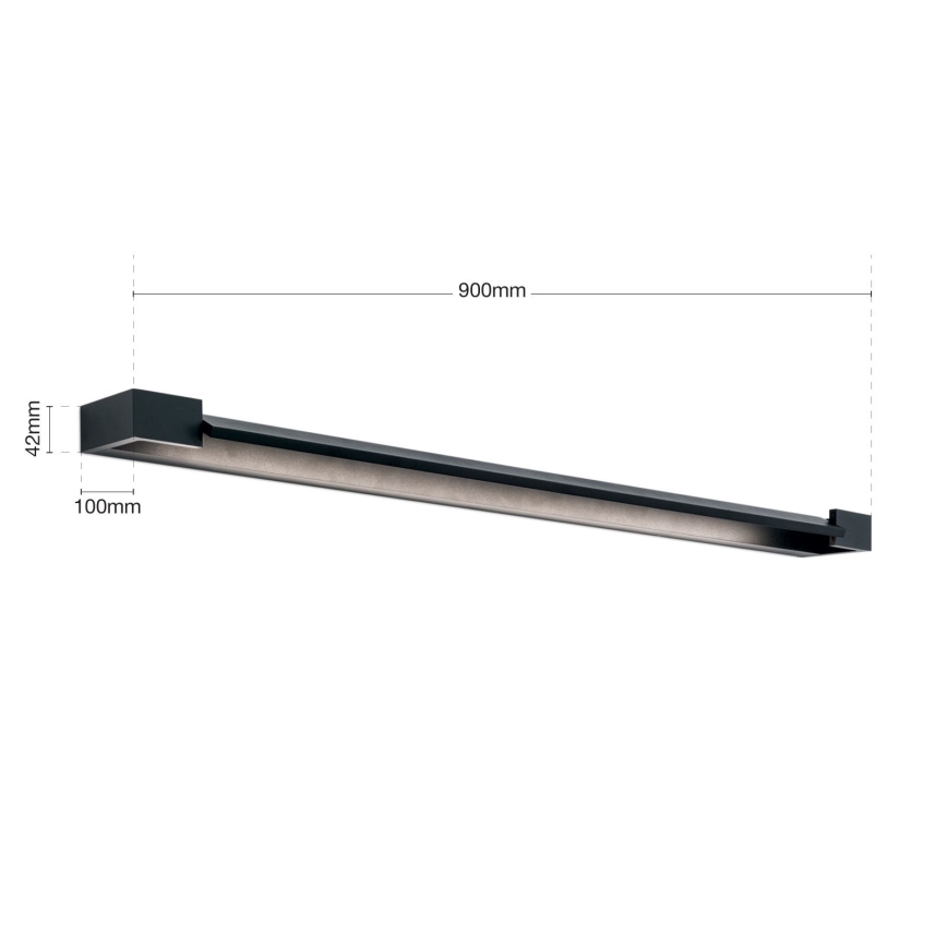 LED Łazienkowe oświetlenie lustra MARILYN LED/24W/230V 90 cm IP44 czarne