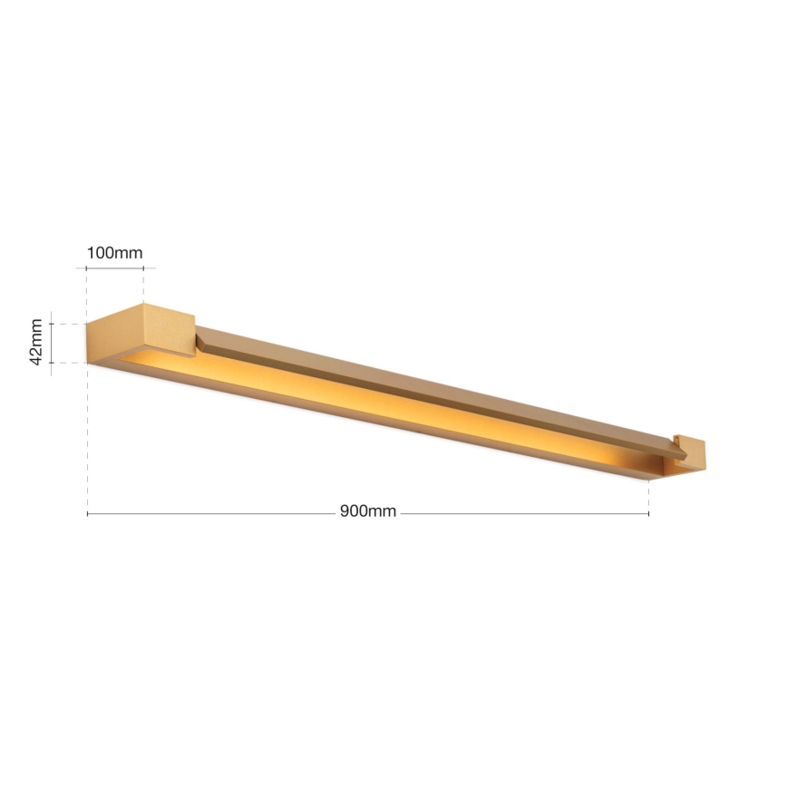 LED Łazienkowe oświetlenie lustra MARILYN LED/24W/230V 90 cm IP44 złoty