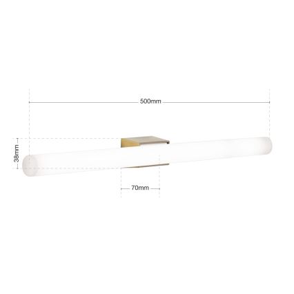 LED Kinkiet VISAGIST 1xS14d/8W/230V mosiądz