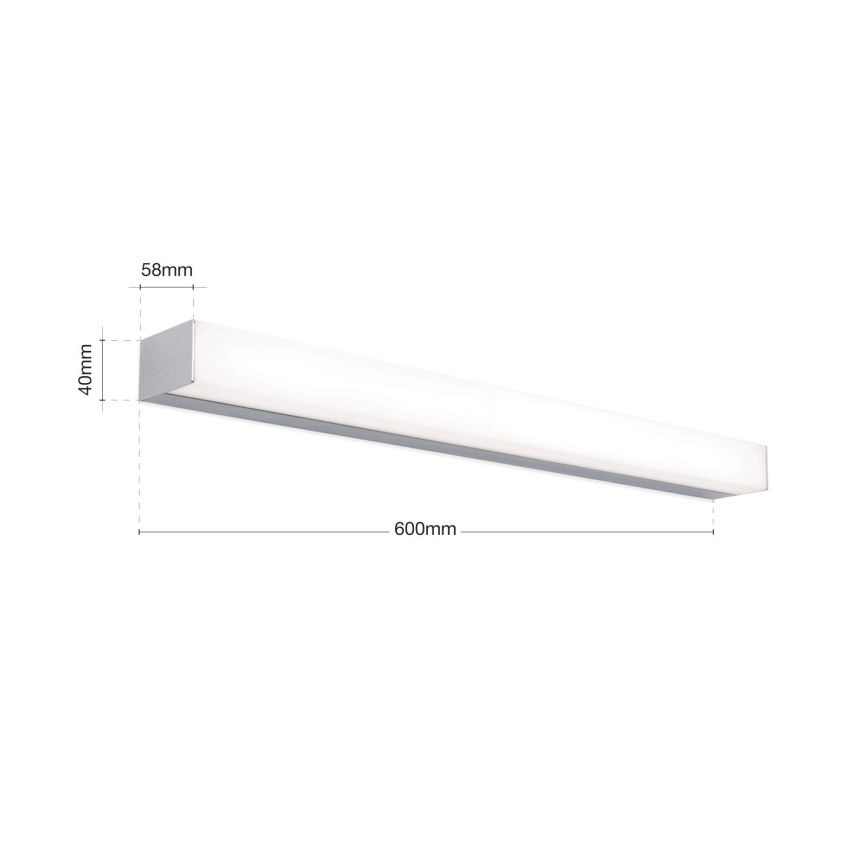 LED Łazienkowe oświetlenie lustra HORIZON LED/12W/230V 3000/4000K 60 cm IP44 srebrne