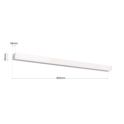 LED Łazienkowe oświetlenie lustra HORIZON LED/18W/230V 3000/4000K 90 cm IP44 srebrne