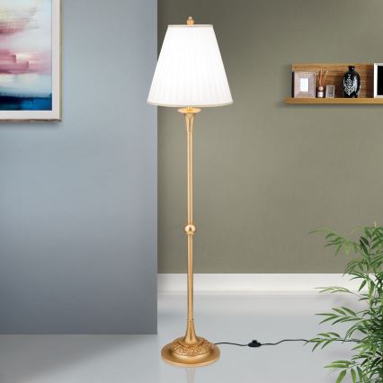 Lampa podłogowa FONSA 1xE27/60W/230V biały/złoty