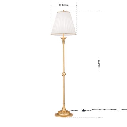 Lampa podłogowa FONSA 1xE27/60W/230V biały/złoty