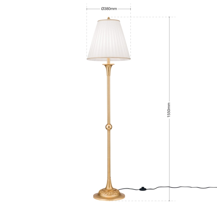 Lampa podłogowa FONSA 1xE27/60W/230V biały/złoty
