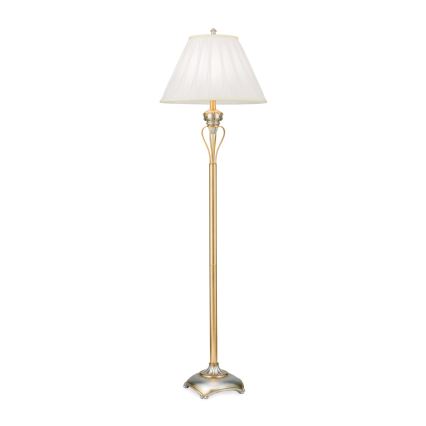 Lampa podłogowa TIZIA 1xE27/60W/230V biały/złoty/patyna