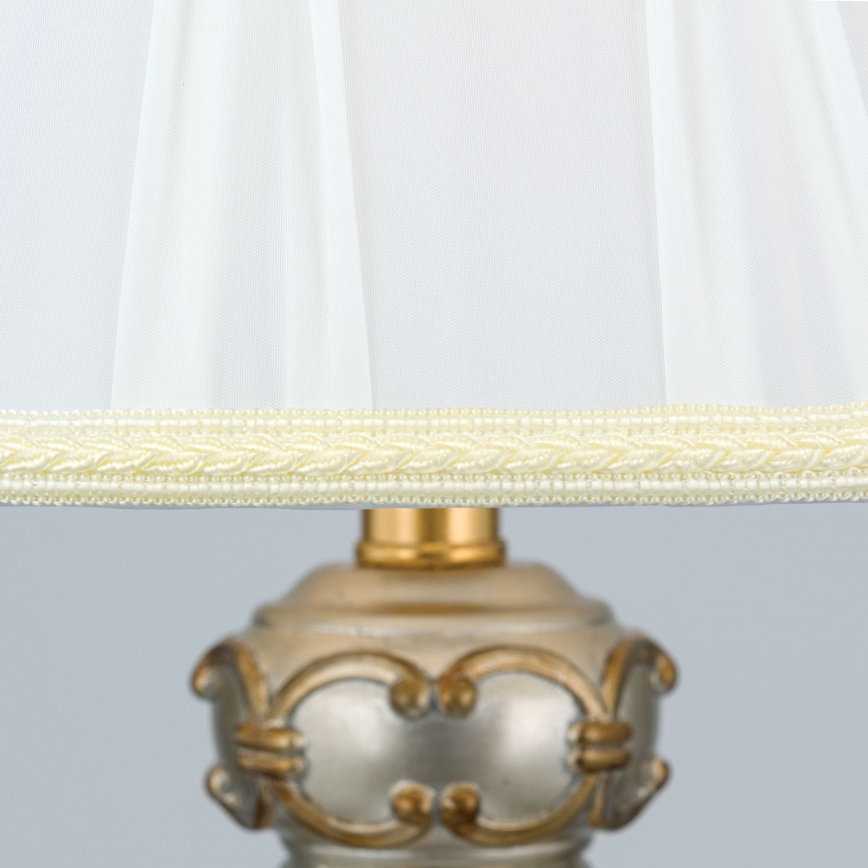 Lampa podłogowa TIZIA 1xE27/60W/230V biały/złoty/patyna