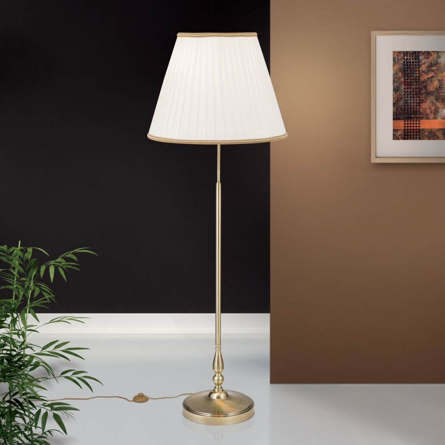 Lampa podłogowa TONIA 2xE27/60W/230V 154 cm biały/brąz