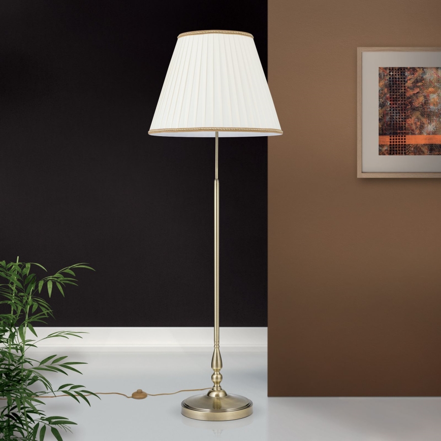 Lampa podłogowa TONIA 2xE27/60W/230V 154 cm biały/brąz
