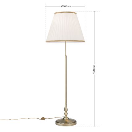 Lampa podłogowa TONIA 2xE27/60W/230V 154 cm biały/brąz