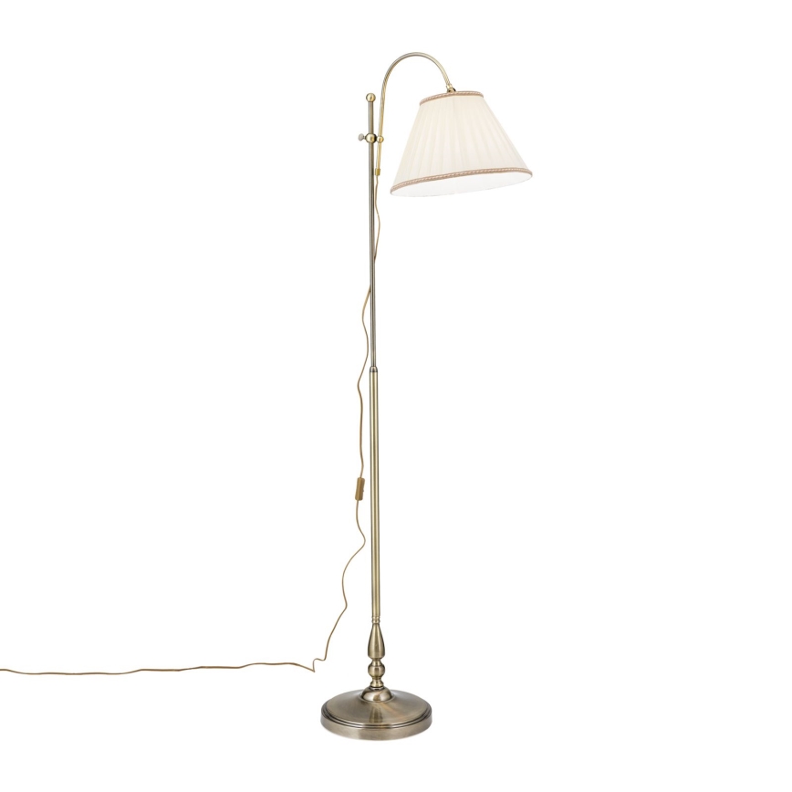 Lampa podłogowa TONIA 1xE27/60W/230V 183 cm biały/brąz