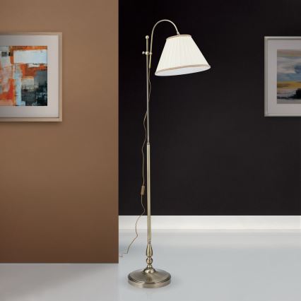 Lampa podłogowa TONIA 1xE27/60W/230V 183 cm biały/brąz
