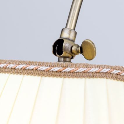 Lampa podłogowa TONIA 1xE27/60W/230V 183 cm biały/brąz