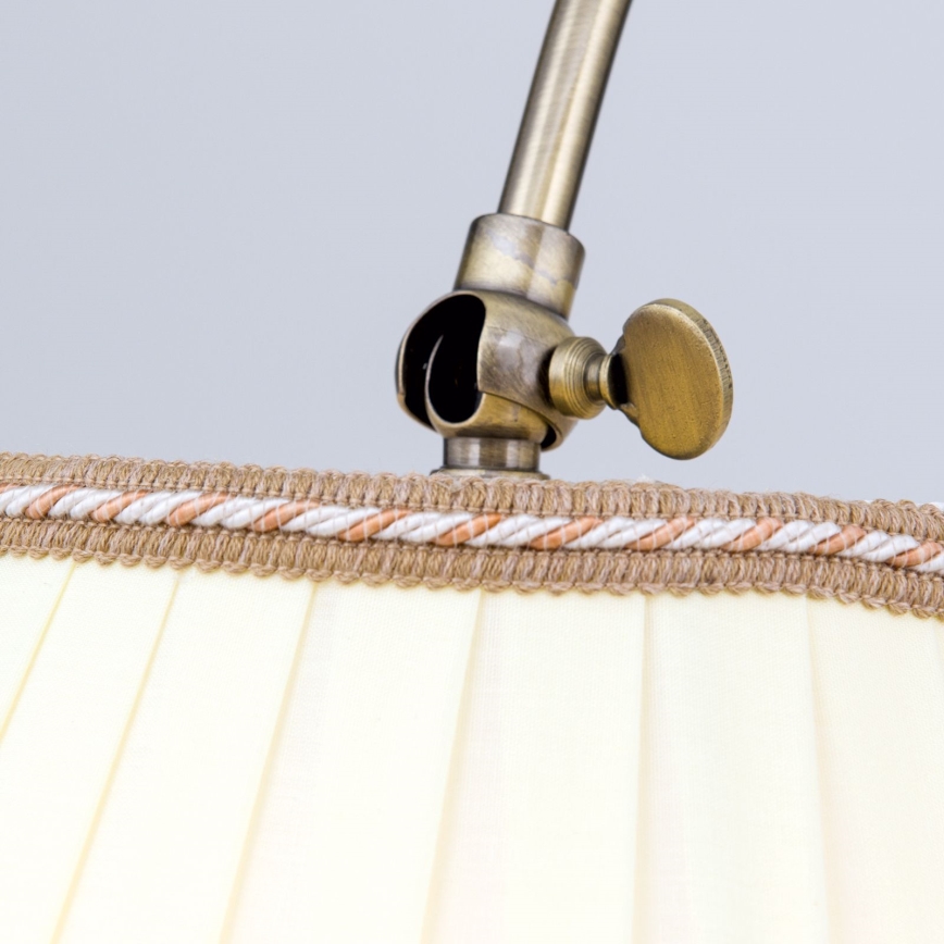 Lampa podłogowa TONIA 1xE27/60W/230V 183 cm biały/brąz