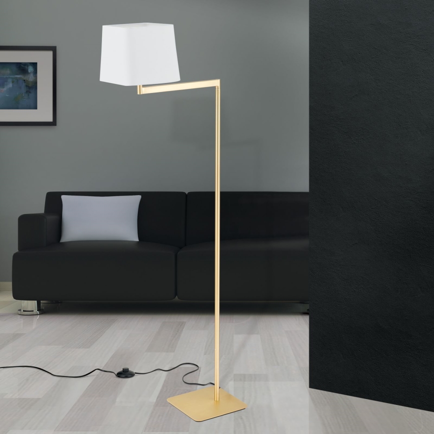 Lampa podłogowa CARLTON 1xE27/40W/230V biały/złoty