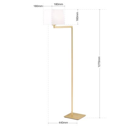 Lampa podłogowa CARLTON 1xE27/40W/230V biały/złoty