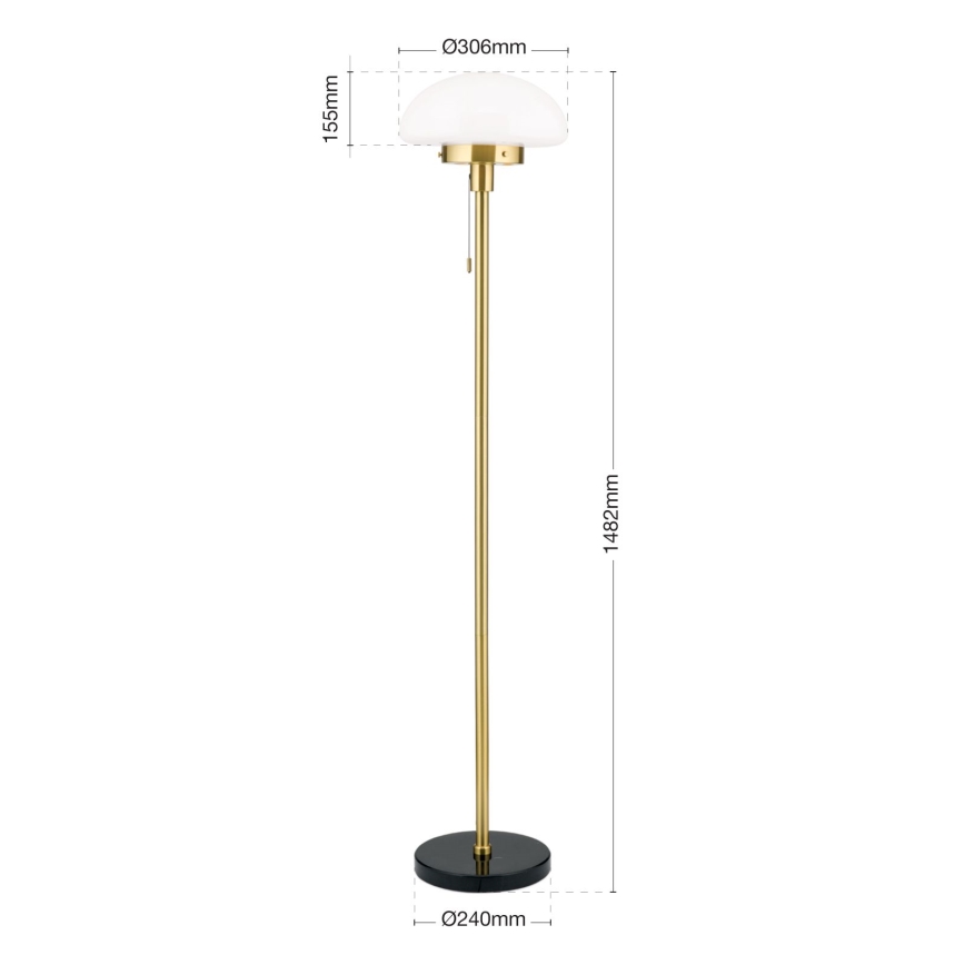 Lampa podłogowa SPARTA 1xE27/40W/230V złoty/czarny