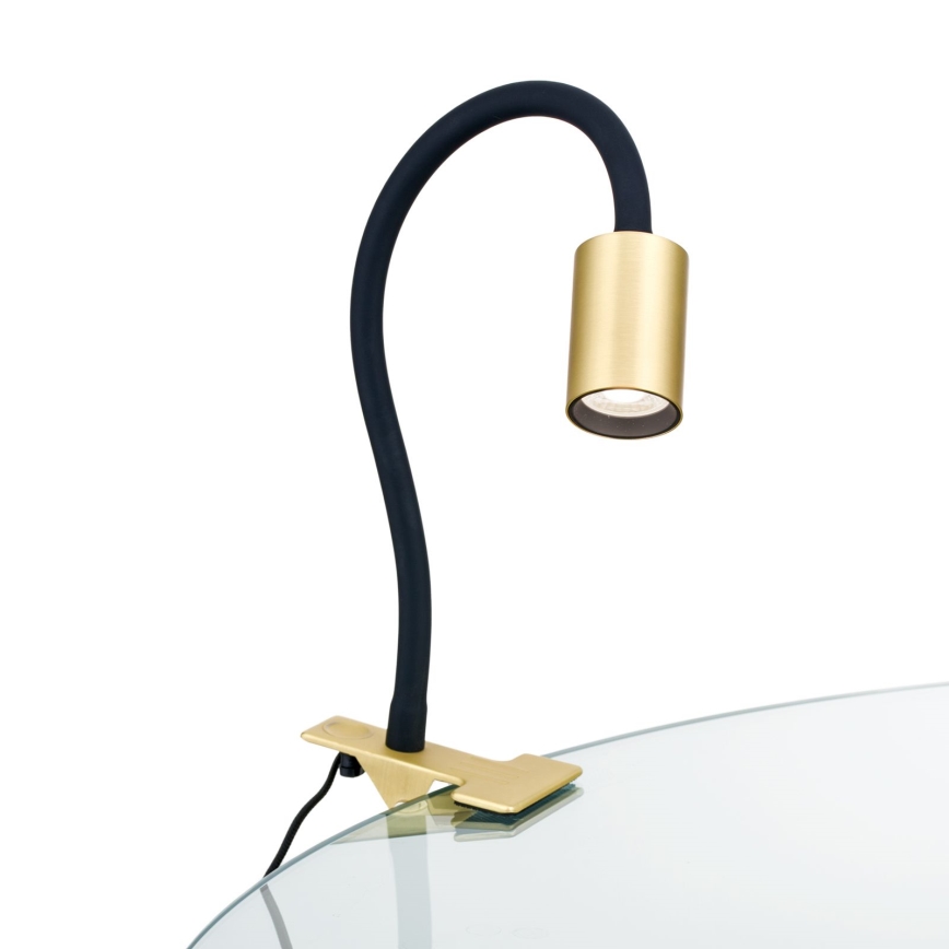 LED Elastyczna Lampa stołowa z klipsem KURT LED/5W/230V złoty