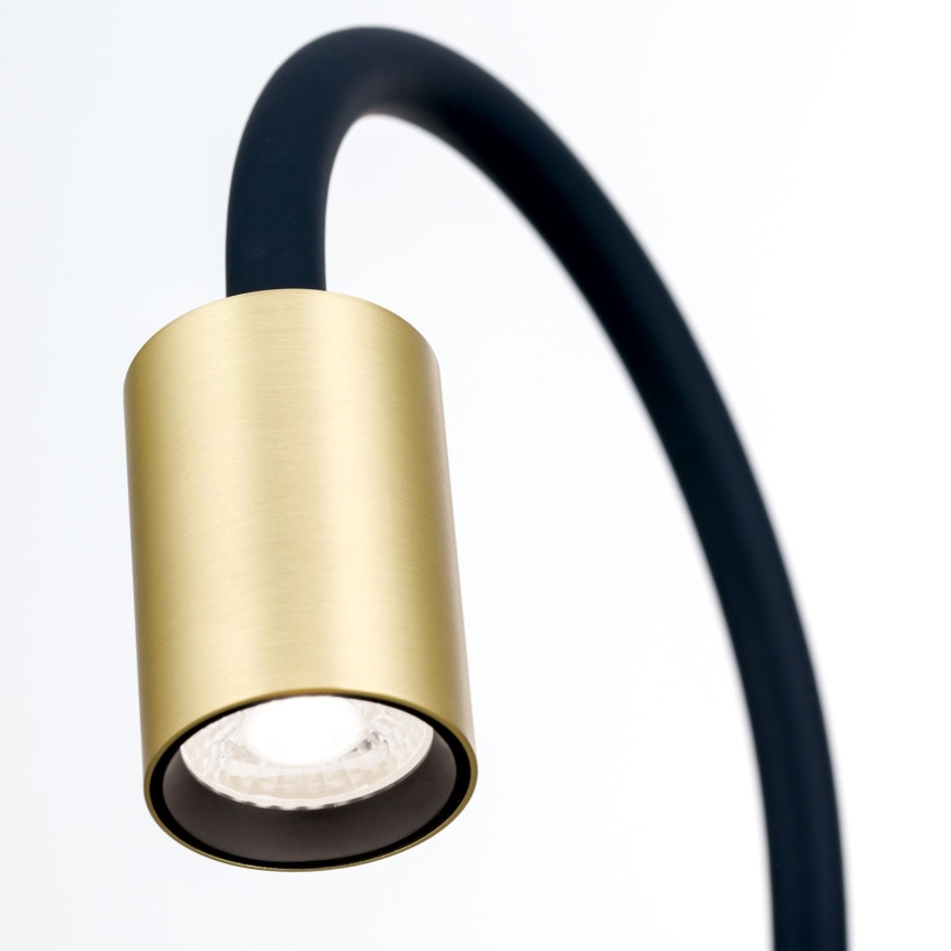 LED Elastyczna Lampa stołowa z klipsem KURT LED/5W/230V złoty