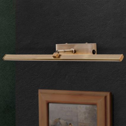 LED Kinkiet galeryjka PUBLIO LED/10W/230V 50 cm złoty/patyna