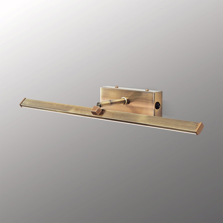 LED Kinkiet galeryjka PUBLIO LED/10W/230V 50 cm złoty/patyna