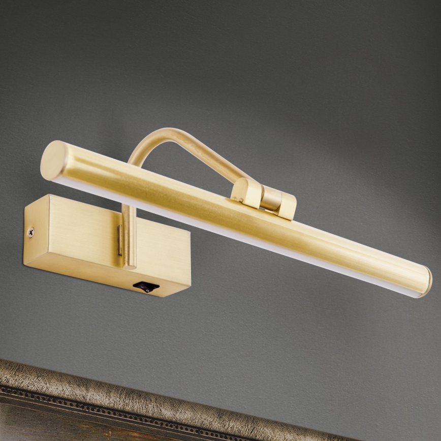 LED Kinkiet galeryjka PORTRAIT LED/6W/230V 30 cm złoty