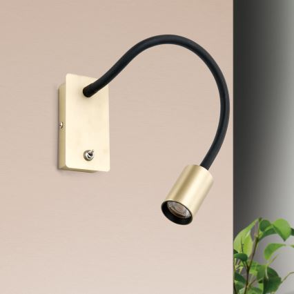 LED Elastyczna naścienne mała lampa KURT LED/5W/230V złota