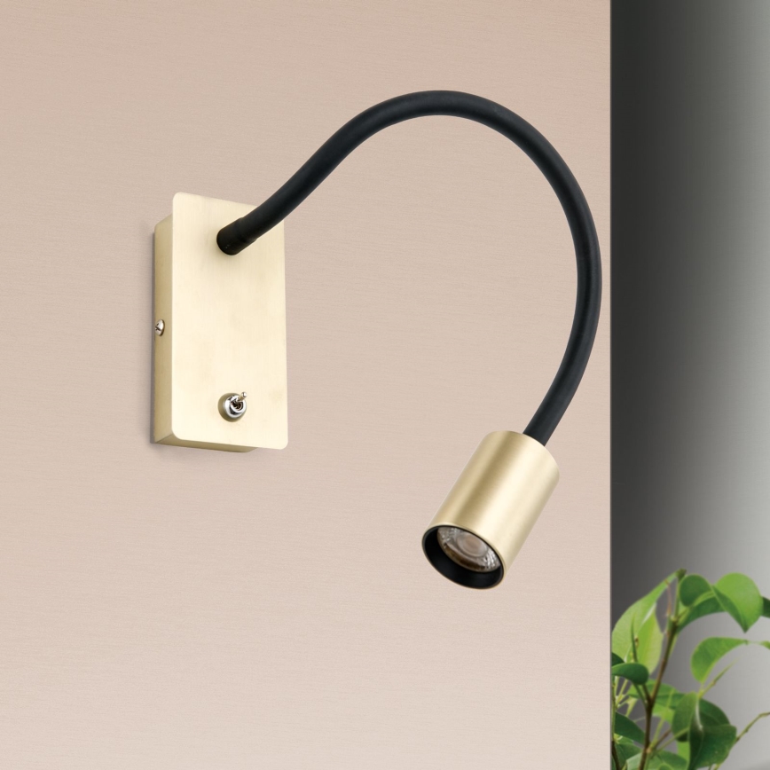 LED Elastyczna naścienne mała lampa KURT LED/5W/230V złota