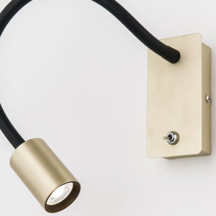 LED Elastyczna naścienne mała lampa KURT LED/5W/230V złota