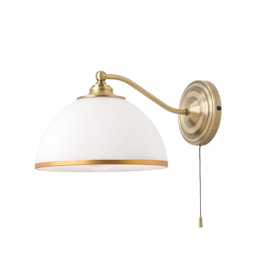 Kinkiet OLD LAMP 1xE27/40W/230V biały/mosiądz