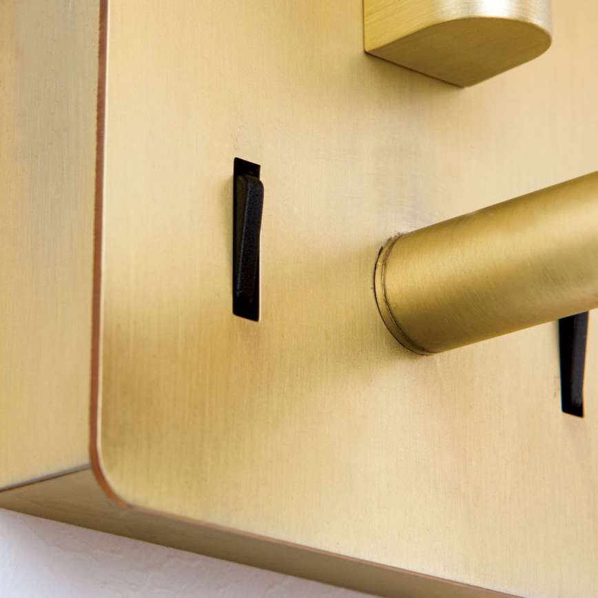 Lampa ścienna LED CARLTON 1xE27/40W/230V + LED/3W biała/złota