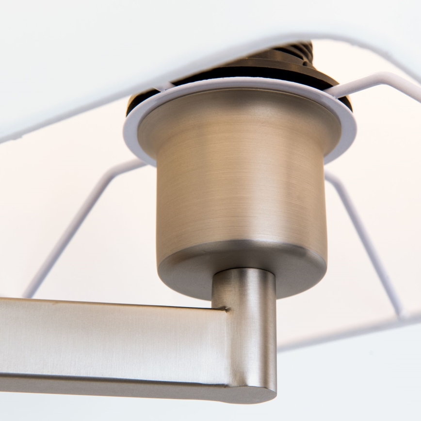 LED Kinkiet CARLTON 1xE27/40W/230V + LED/3W biały/matowy chrom