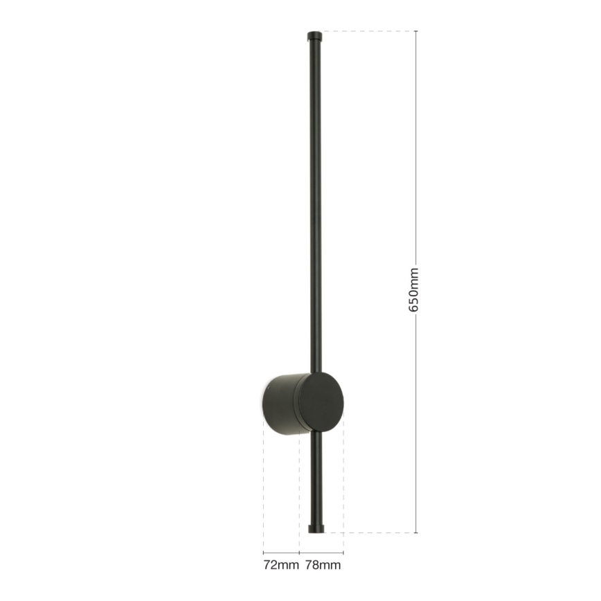 LED Łazienkowe oświetlenie lustra FERDINAND LED/12W/230V IP54 czarne