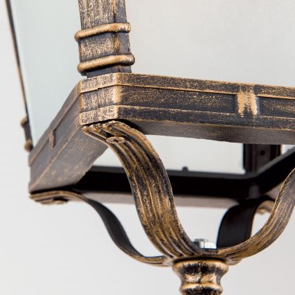 Zewnętrzna lampa wisząca AIKO 1xE27/60W/230V IP23 brąz/patina