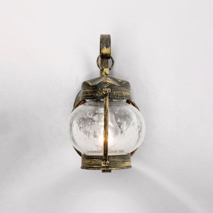 Zewnętrzny kinkiet TAVERNA 1xE27/60W/230V IP23 brąz/patina