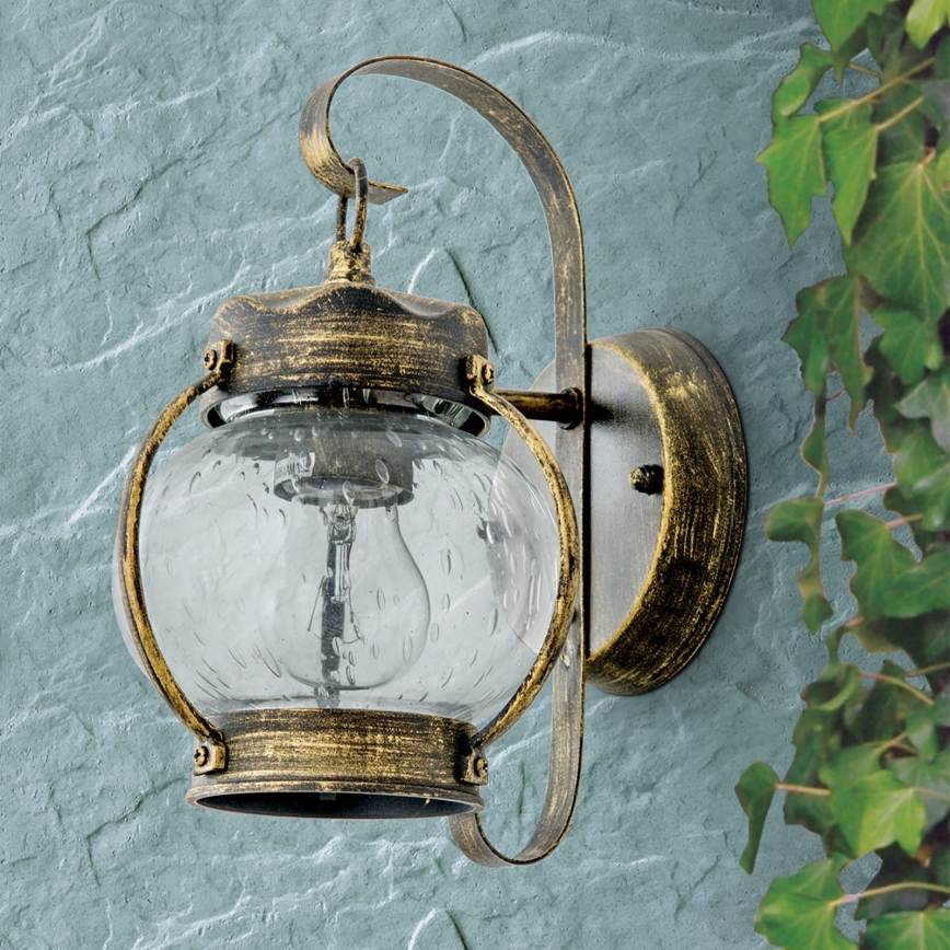 Zewnętrzny kinkiet TAVERNA 1xE27/60W/230V IP23 brąz/patina