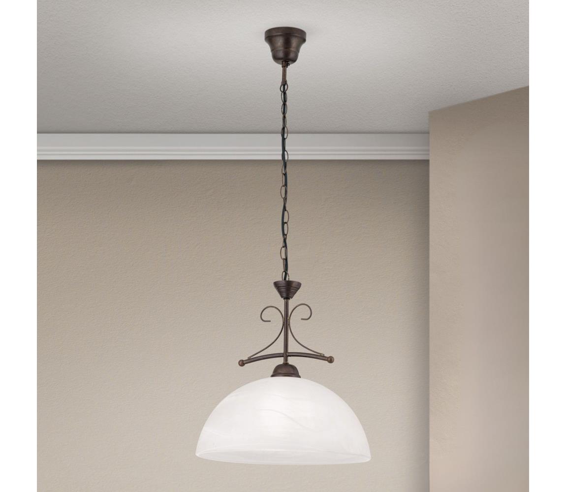 Orion - Żyrandol łańcuchowy RULA 1xE27/40W/230V śr. 35 cm biały/brązowy