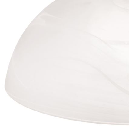 Żyrandol łańcuchowy RULA 1xE27/40W/230V śr. 35 cm biały/brązowy
