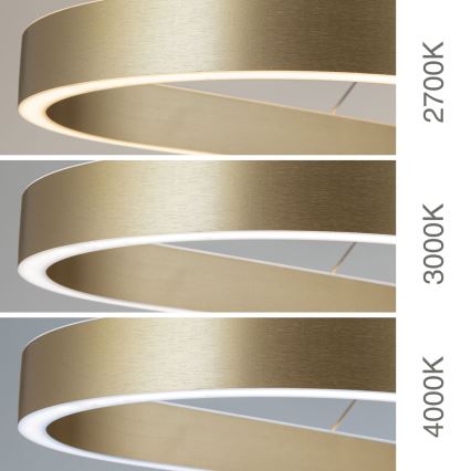 LED lampa wisząca na lince CARRARA LED/80W/230V 2700/3000/4000K złota