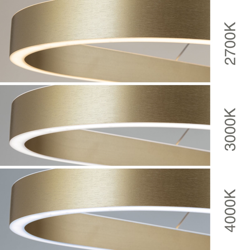 LED lampa wisząca na lince CARRARA LED/80W/230V 2700/3000/4000K złota