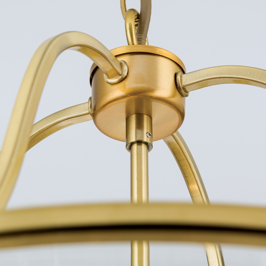 Żyrandol na łańcuchu BRUNO 6xE14/40W/230V śr. 43 cm złoty