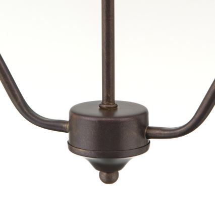 Żyrandol na łańcuchu RULA 2xE27/40W/230V biały/brązowy