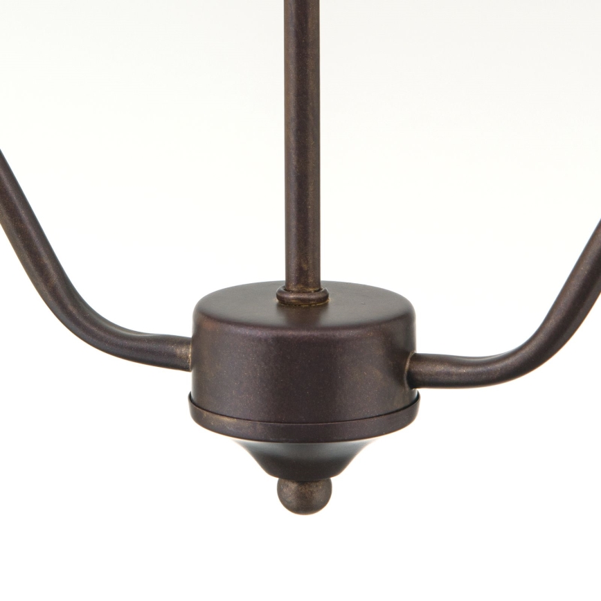 Żyrandol na łańcuchu RULA 2xE27/40W/230V biały/brązowy