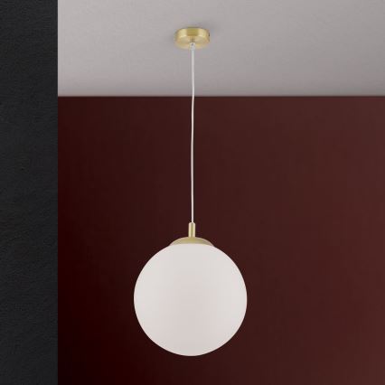 Lampa wisząca na lince MADIS 1xE27/60W/230V złota