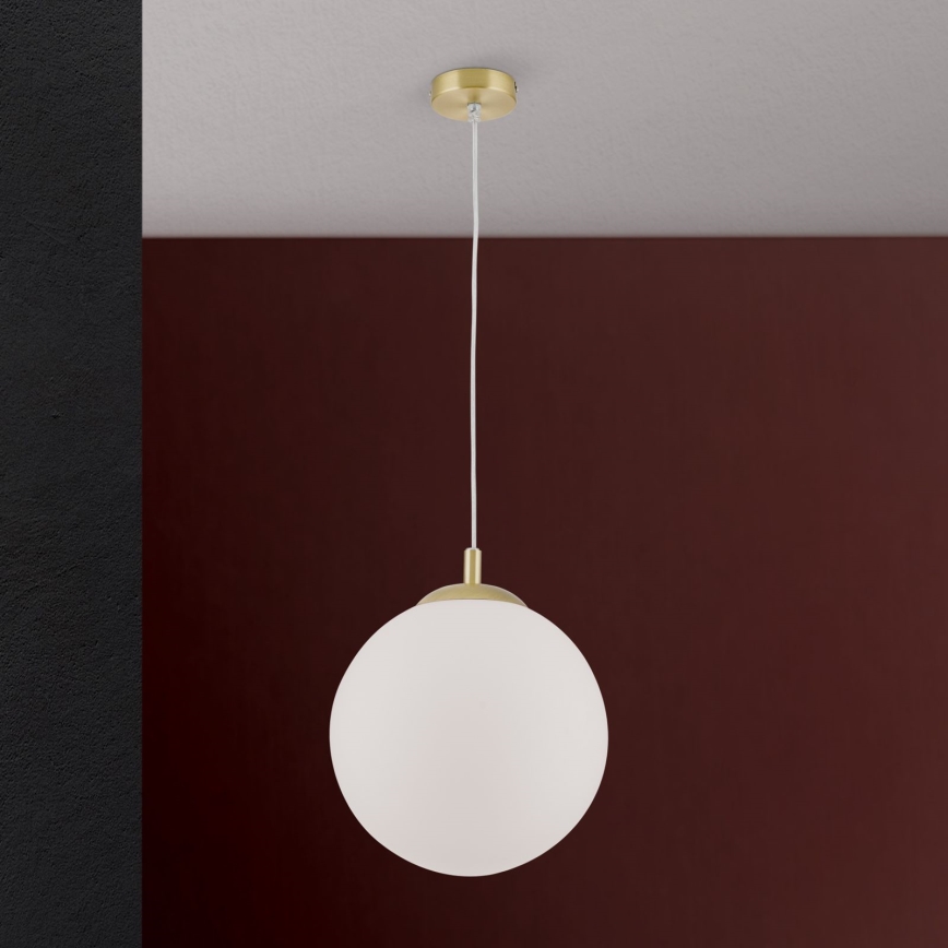 Lampa wisząca na lince MADIS 1xE27/60W/230V złota