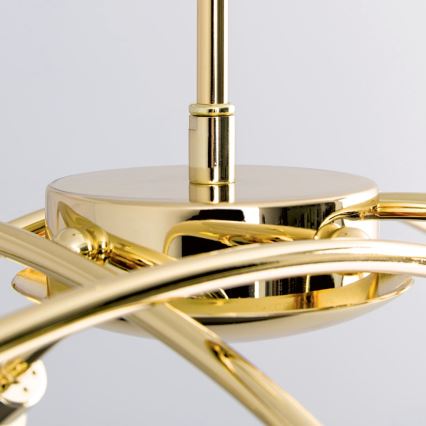 Żyrandol na pręcie CARLA 8xG9/28W/230V złoty