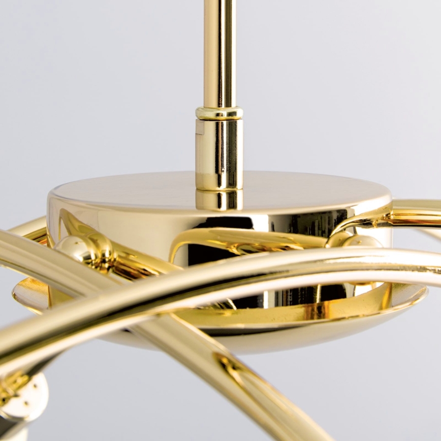 Żyrandol na pręcie CARLA 8xG9/28W/230V złoty