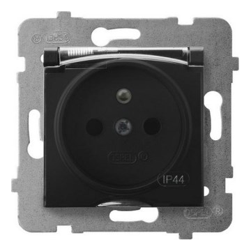 Ospel - Gniazdo zewnętrzne do domu bez ramki 230V ARIA IP44 czarne